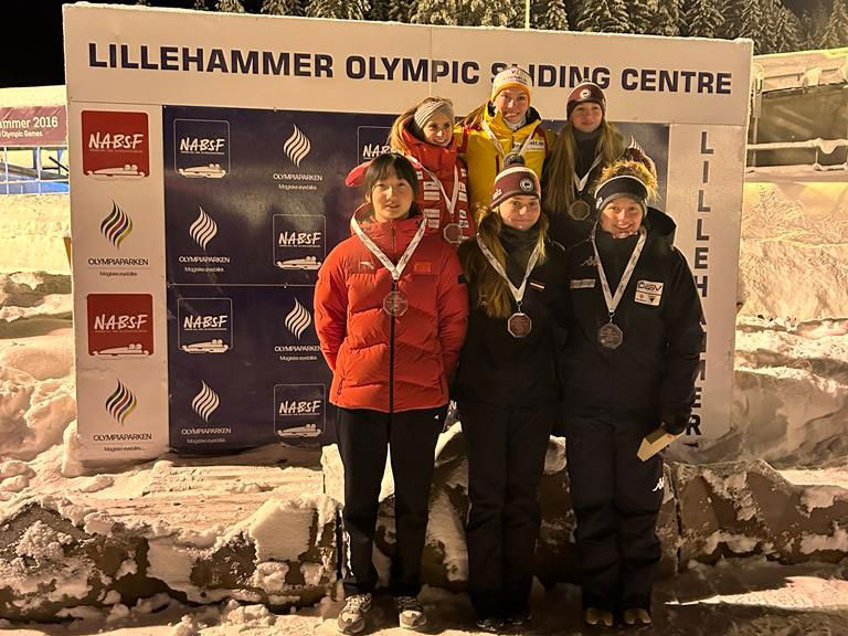 Jugend-WM Skeleton 2024: Lillehammer/Norwegen: Siegerpodest