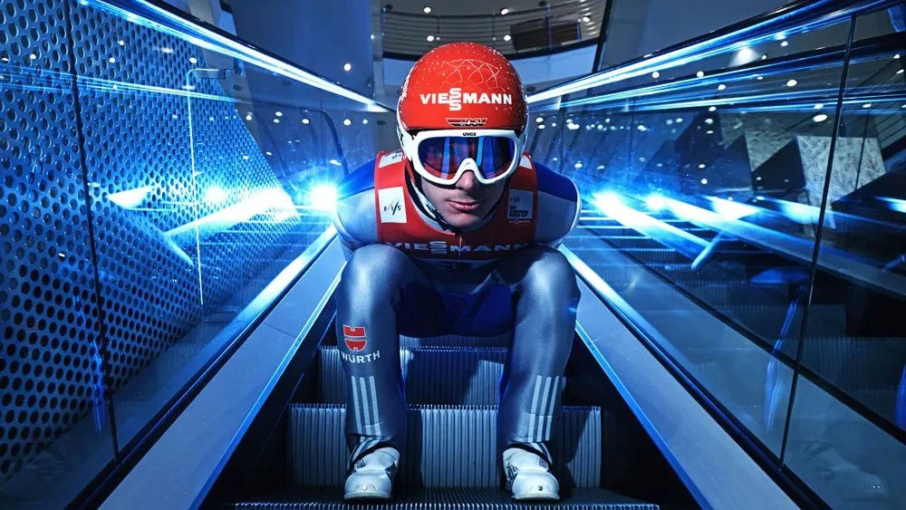 Skispringen: Andreas Wank, Promobild (Quelle: www.oberhof.de/Allee der Olympiasieger und Weltmeister)